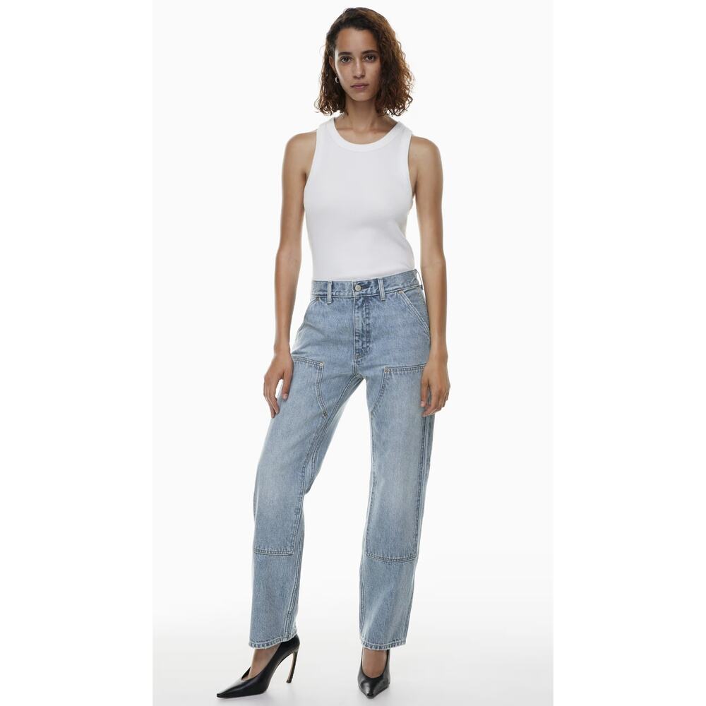 Aritzia Denim Forum The Lou Low Rise Carpenter Loose Fit Utility Cargo Jeans